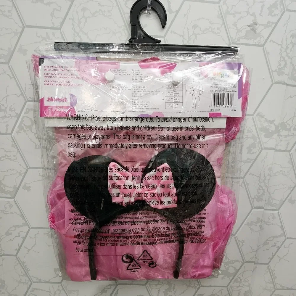 Disney Minnie Mouse Halloween Costume,  Size 3-4T